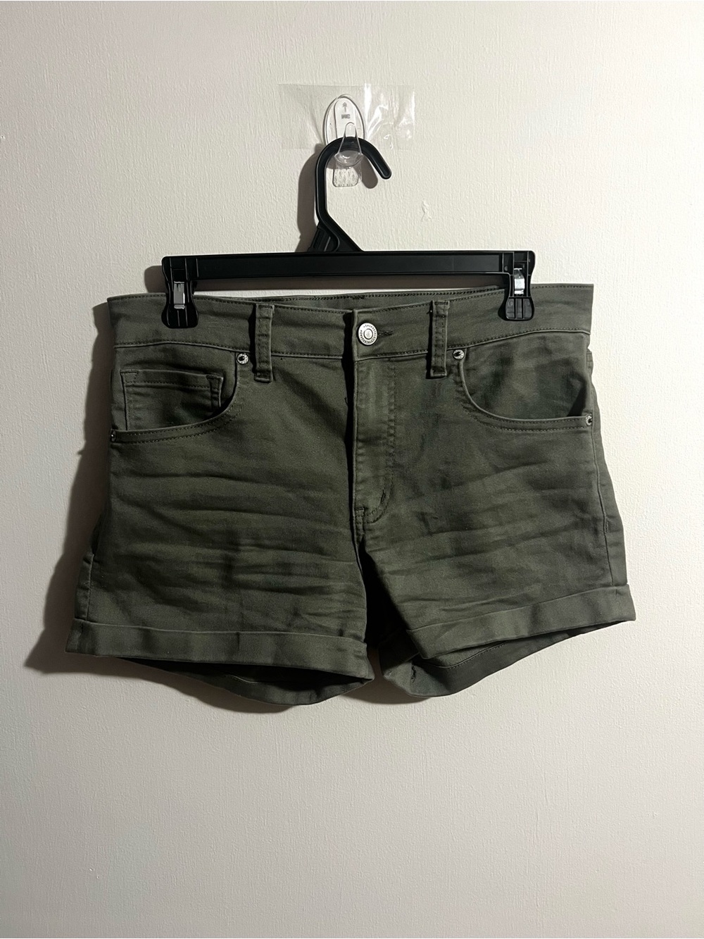 Aero High-Rise Olive Green Women's Shorts